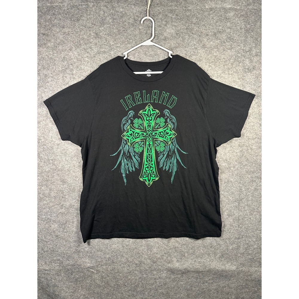 Why Celebrate‎ Mens St Patricks Day Ireland Graphic Black T Shirt 3XL